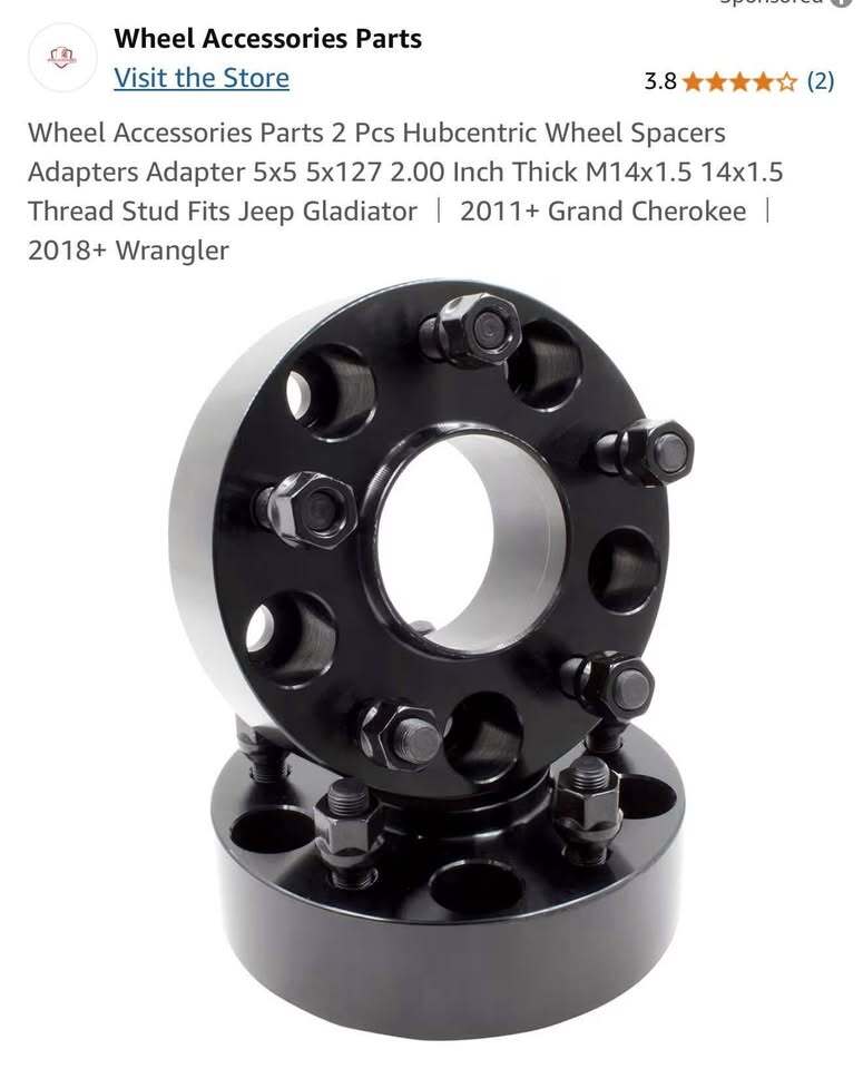 2 Pcs Hubcentric Wheel Spacers Adapters Adapter 5x5 5x127 2.00 Inch