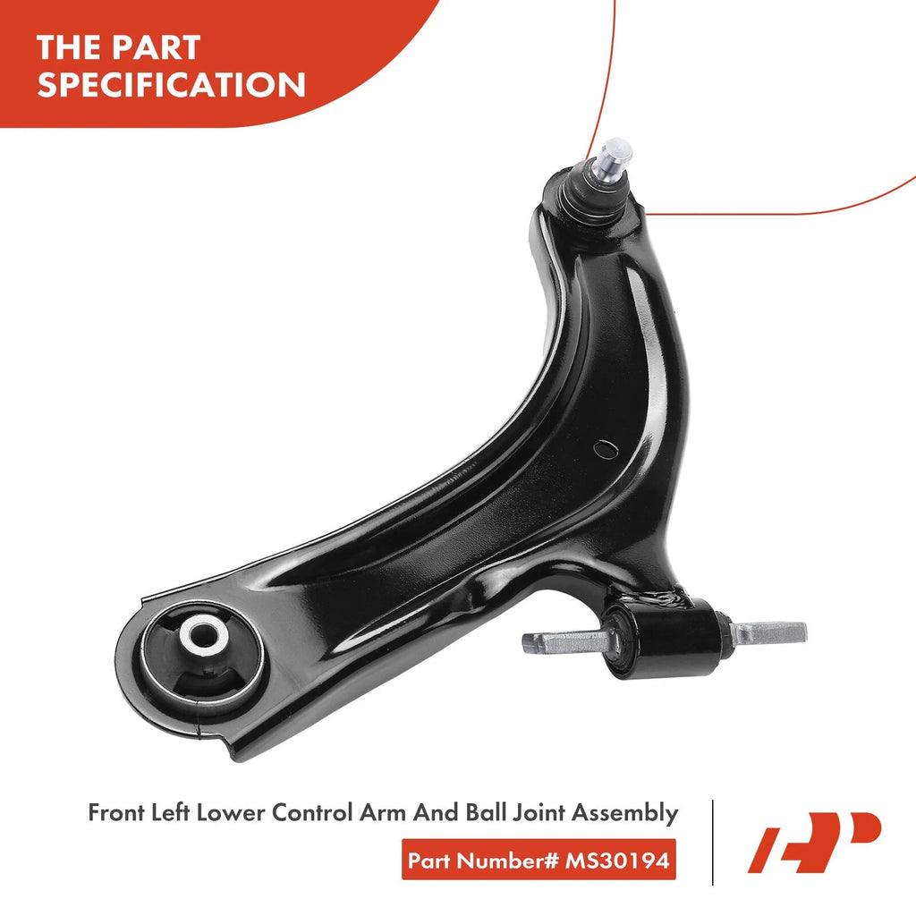 A Set of 6 Control Arm and Tie Rod End Kit Front Side A-Premium APCA3896