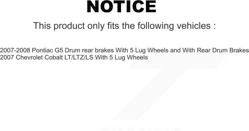 TRANSIT FRONT/REAR DISC KIT FOR 2007 COBALT