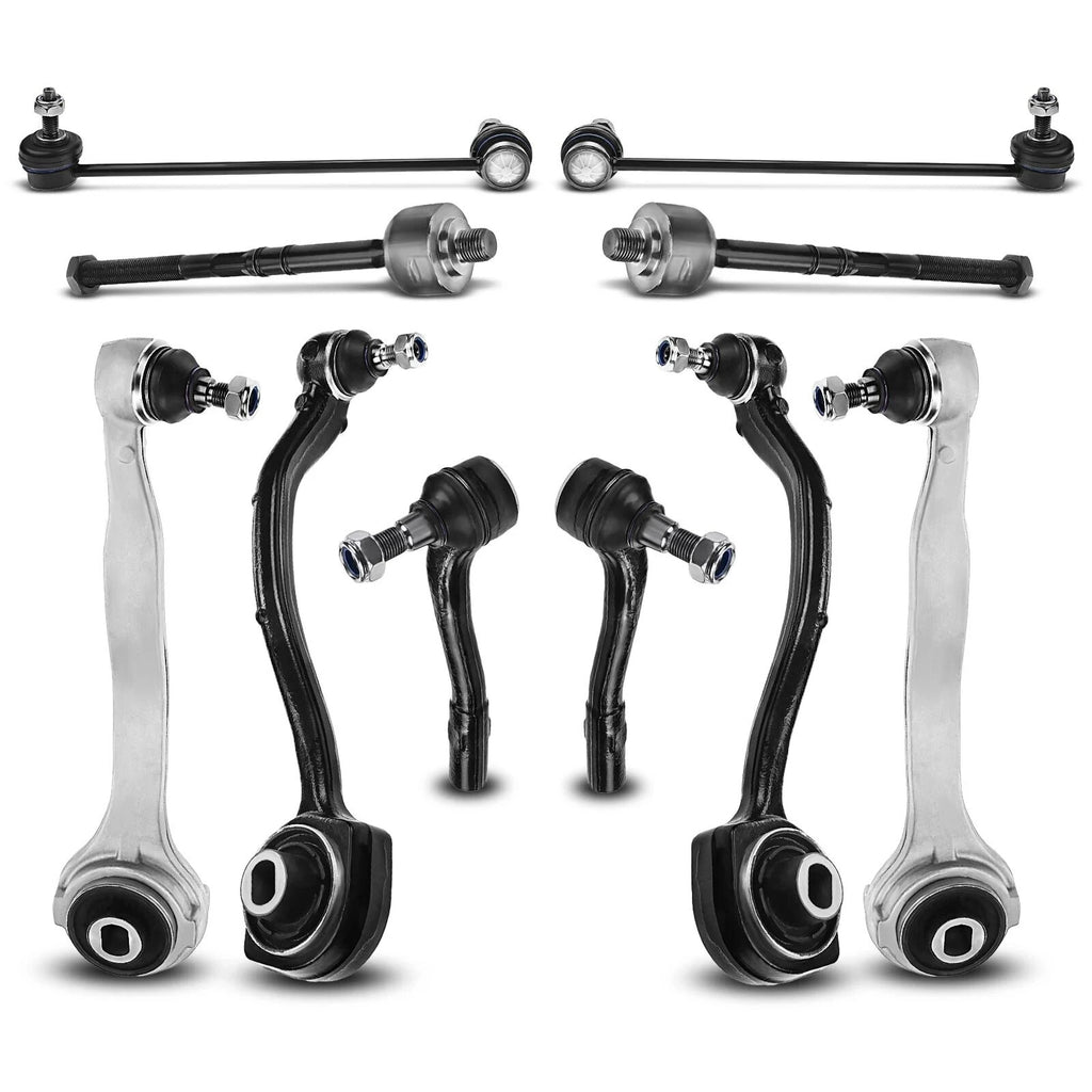 A Set of 10 Control Arm Sway Bar Link and Tie Rod End Kit Front Side A-Premium