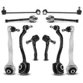 A Set of 10 Control Arm Sway Bar Link and Tie Rod End Kit Front Side A-Premium