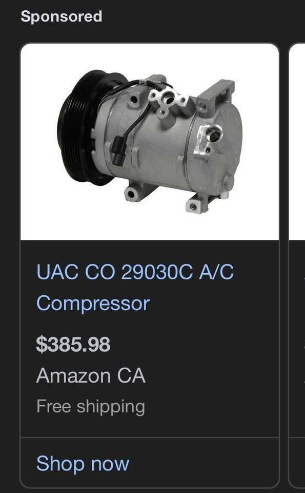UAC CO 29030C A/C COMPRESSOR Honda / accord V6