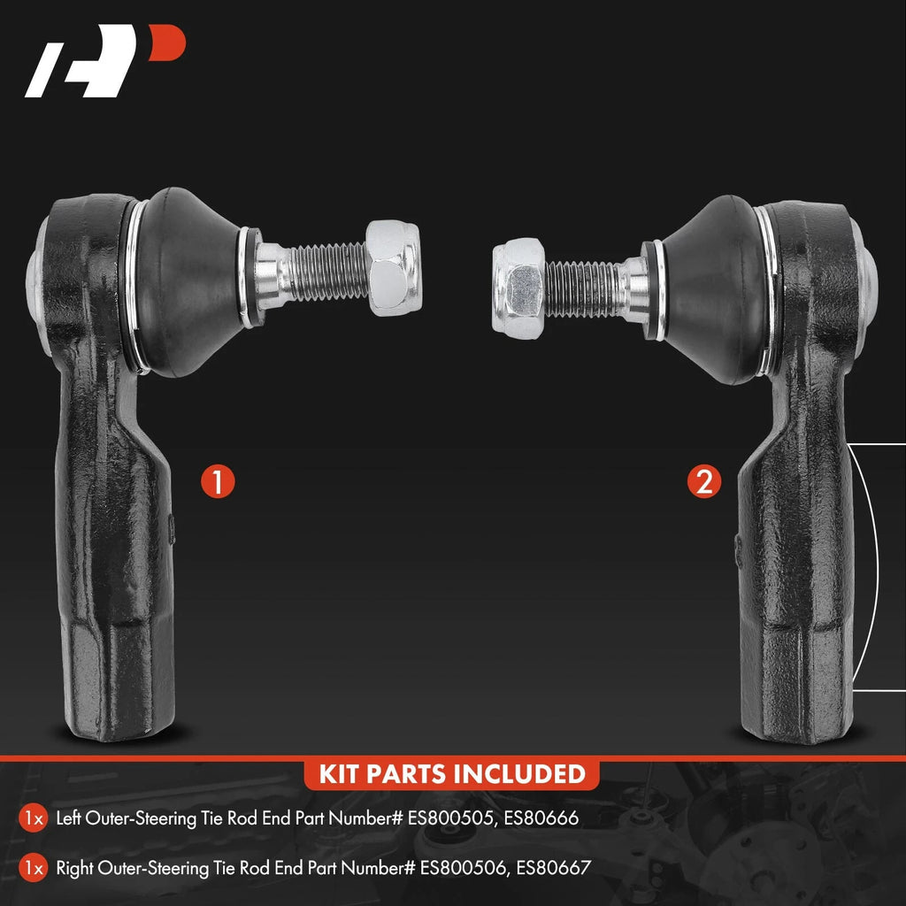 2 Pcs Outer Tie Rod End for Volkswagen Beetle 2012-2019 Golf Jetta Audi A3 Q3 S3