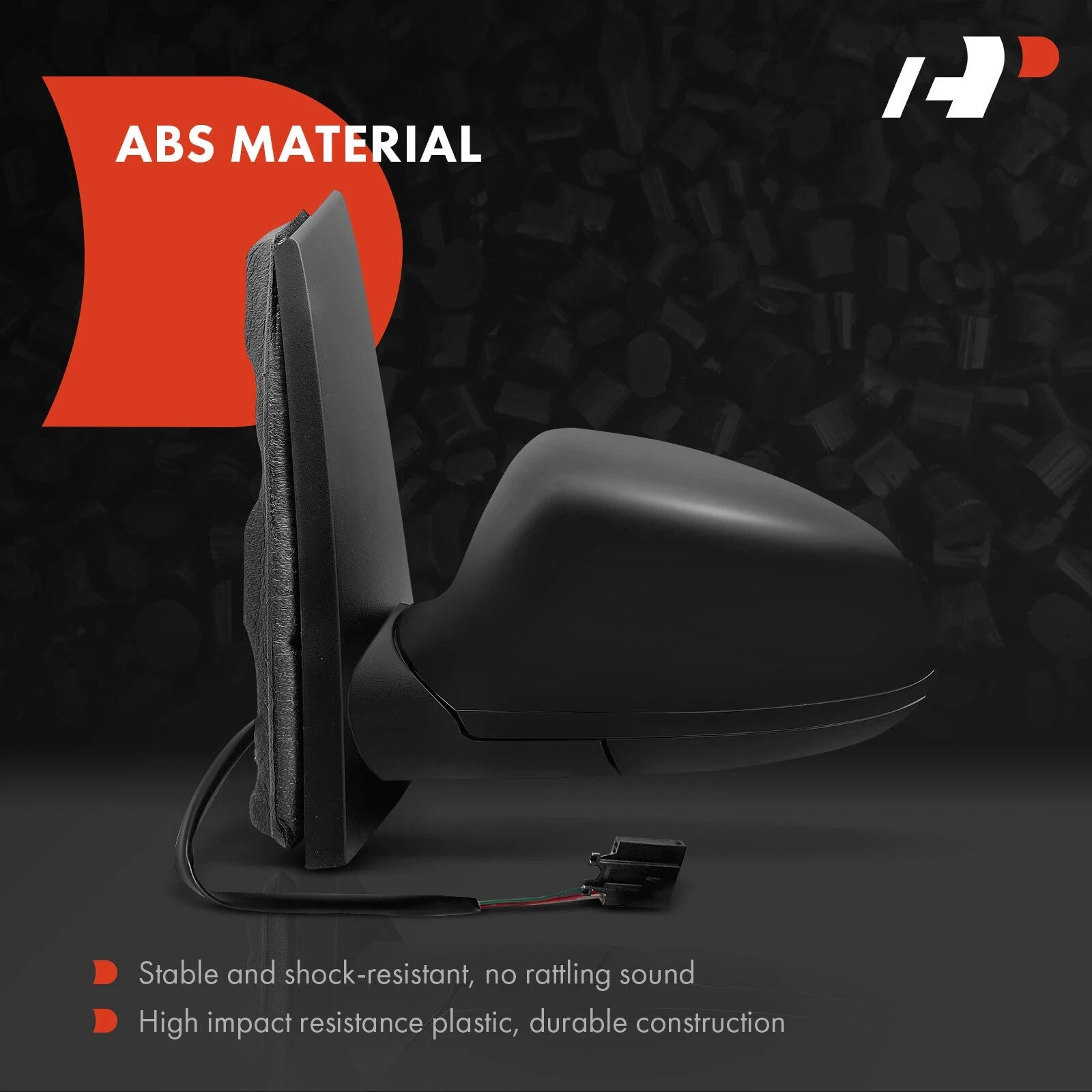 Driver & Passenger Mirror Powered Smooth Black A-Premium APMI1590TW