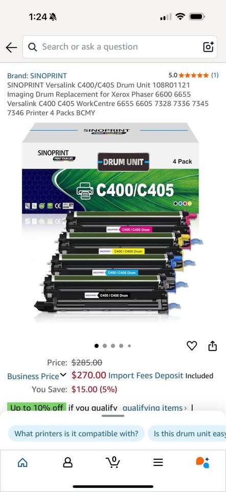 SINOPRINT DRUM UNIT 108R01121 FOR XEROX