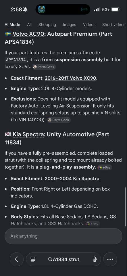 A1834 struts Kia / Volvo